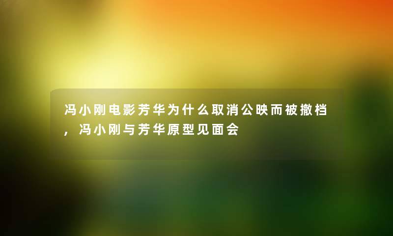 冯小刚电影芳华为什么取消公映而被撤档,冯小刚与芳华原型见面会
