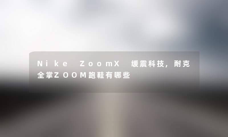 Nike ZoomX 缓震科技,耐克全掌ZOOM跑鞋有哪些