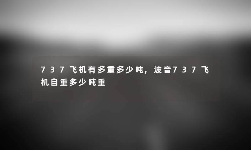 737飞机有多重多少吨,波音737飞机自重多少吨重