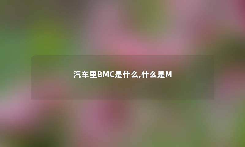 汽车里BMC是什么,什么是M