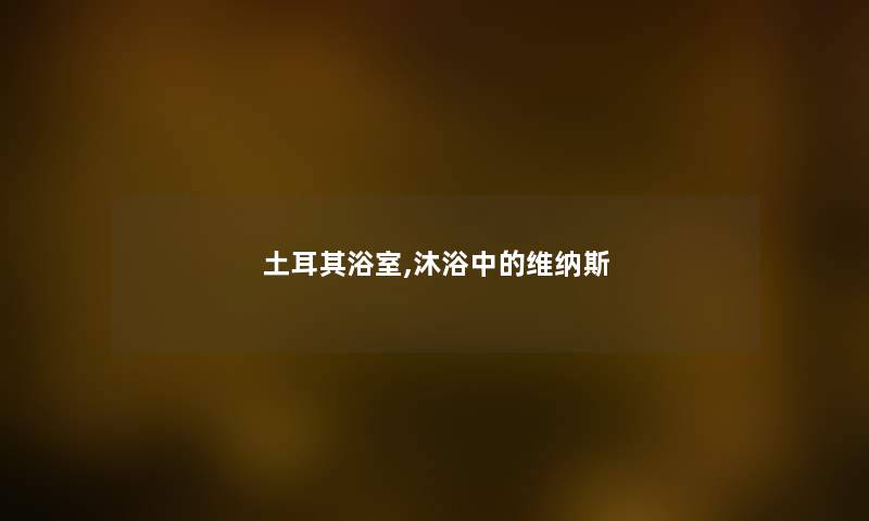 土耳其浴室,沐浴中的维纳斯